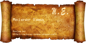 Meixner Emma névjegykártya